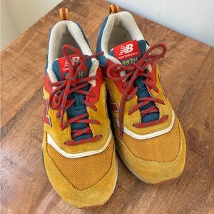 New Balance Kids' 997H GR977HJG Mustard and Red Suede Sneakers Boys 3